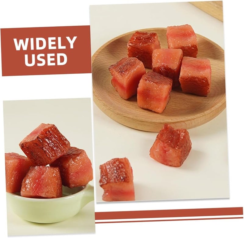 6Pcs Realistic Fake Beef Cube Model Artificial Meat Kitchen Decoration Photography Props - Image 3